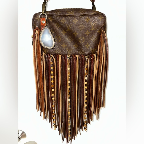 Louis Vuitton ReVamped Boho Fringe Beaded Purse from Vintage Boho Bags - Picture 1 of 6